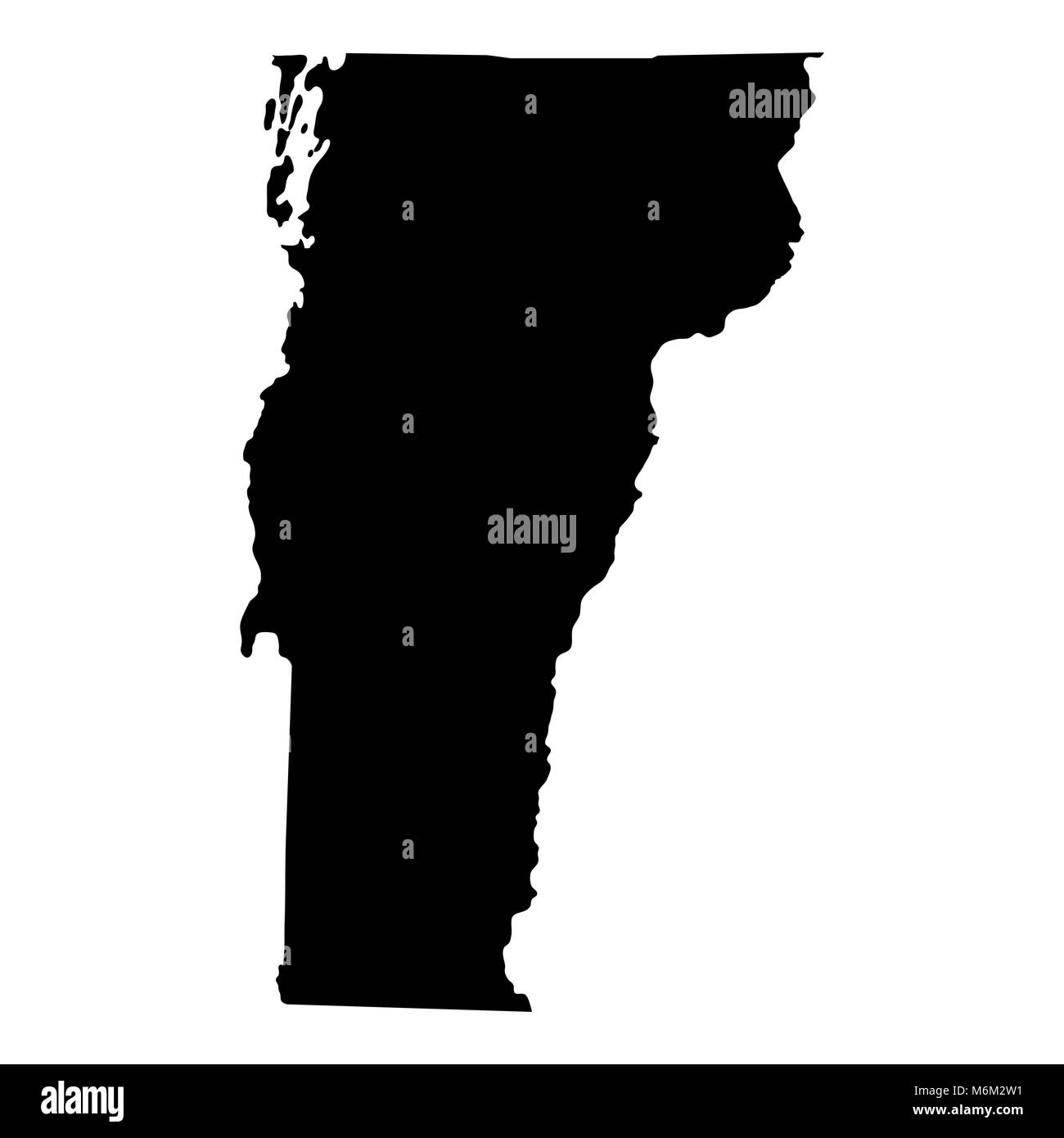 Mappa degli Stati Uniti lo stato del Vermont Illustrazione Vettoriale