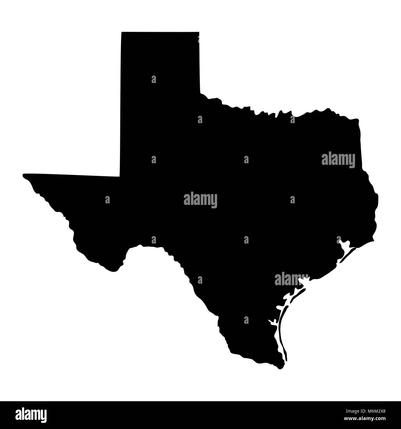 Mappa degli Stati Uniti Stato del Texas Illustrazione Vettoriale