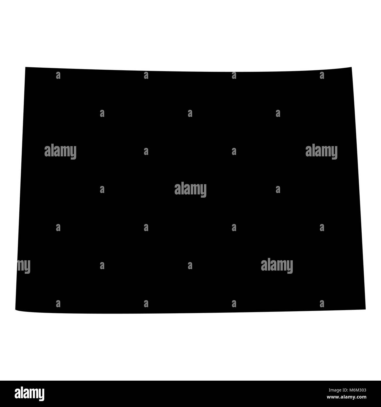 Di stato statunitense del Colorado sulla mappa Illustrazione Vettoriale