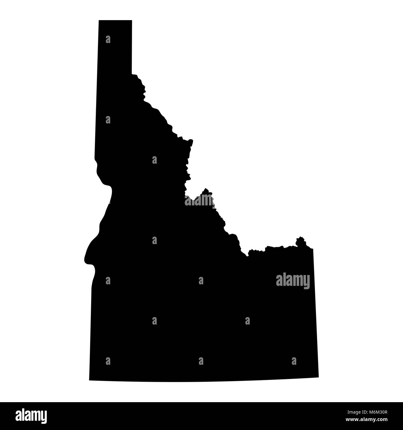 Mappa degli Stati Uniti stato di Idaho Illustrazione Vettoriale
