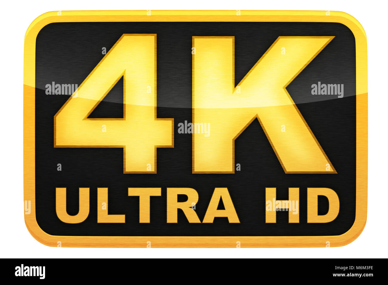 4k ultra logo hd, isolato sfondo, 3d illustrazione Foto Stock