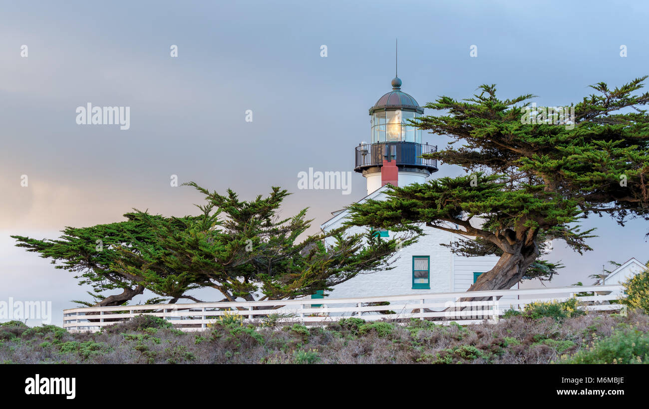 Point Pinos lighthouse a Monterey in California. Foto Stock