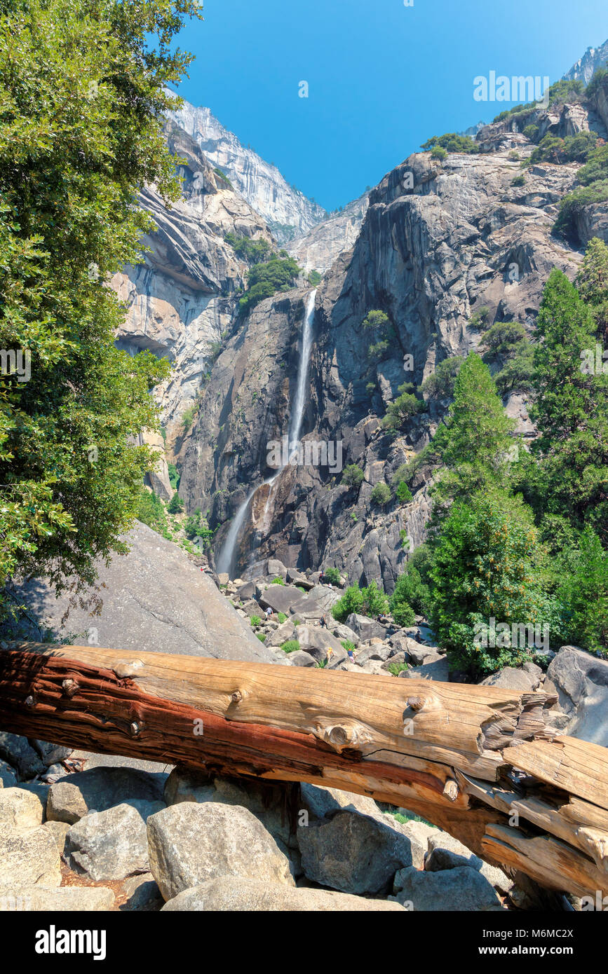 Il parco nazionale di Yosemite Falls, del Parco Nazionale Yosemite in California. Foto Stock