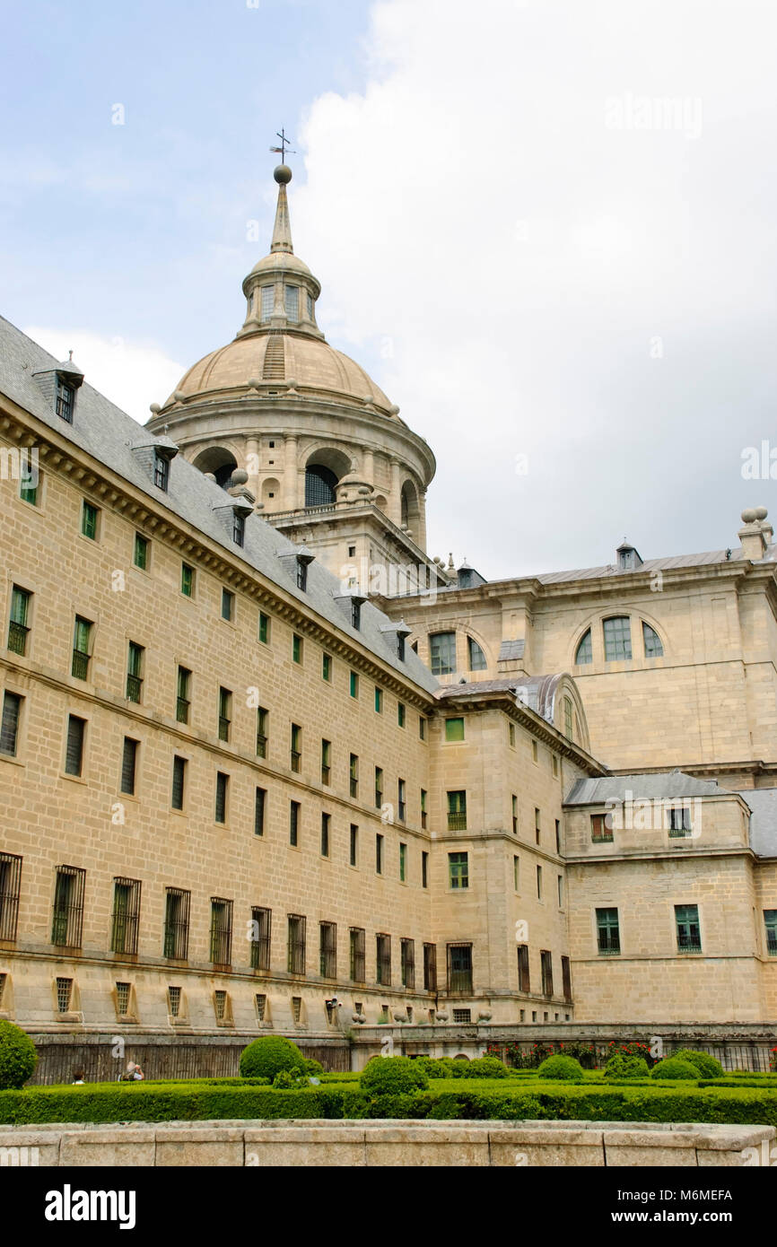 La sede reale di San Lorenzo de El Escorial è una storica residenza del Re di Spagna, Foto Stock