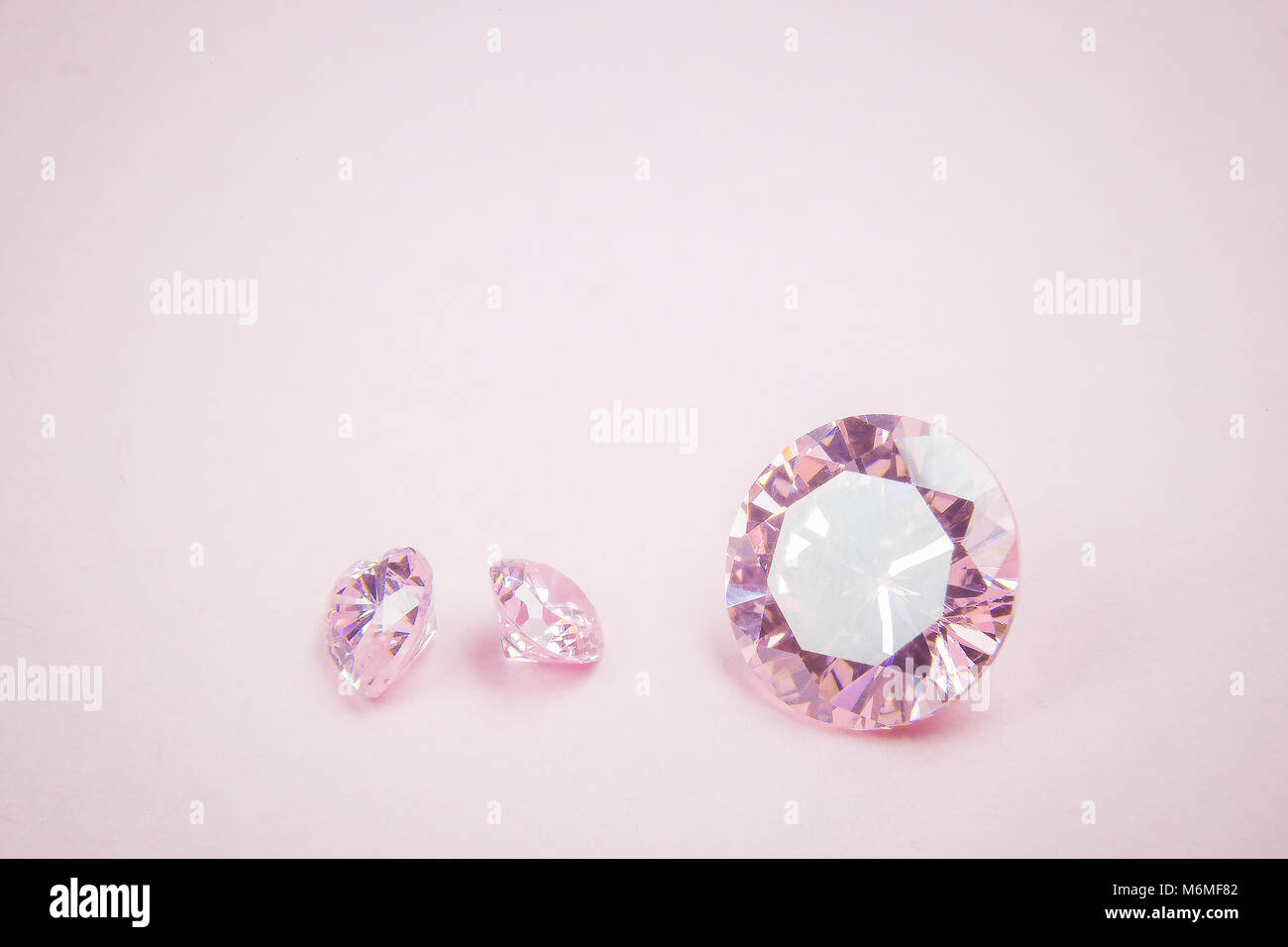 Close up di diamanti rosa Foto Stock