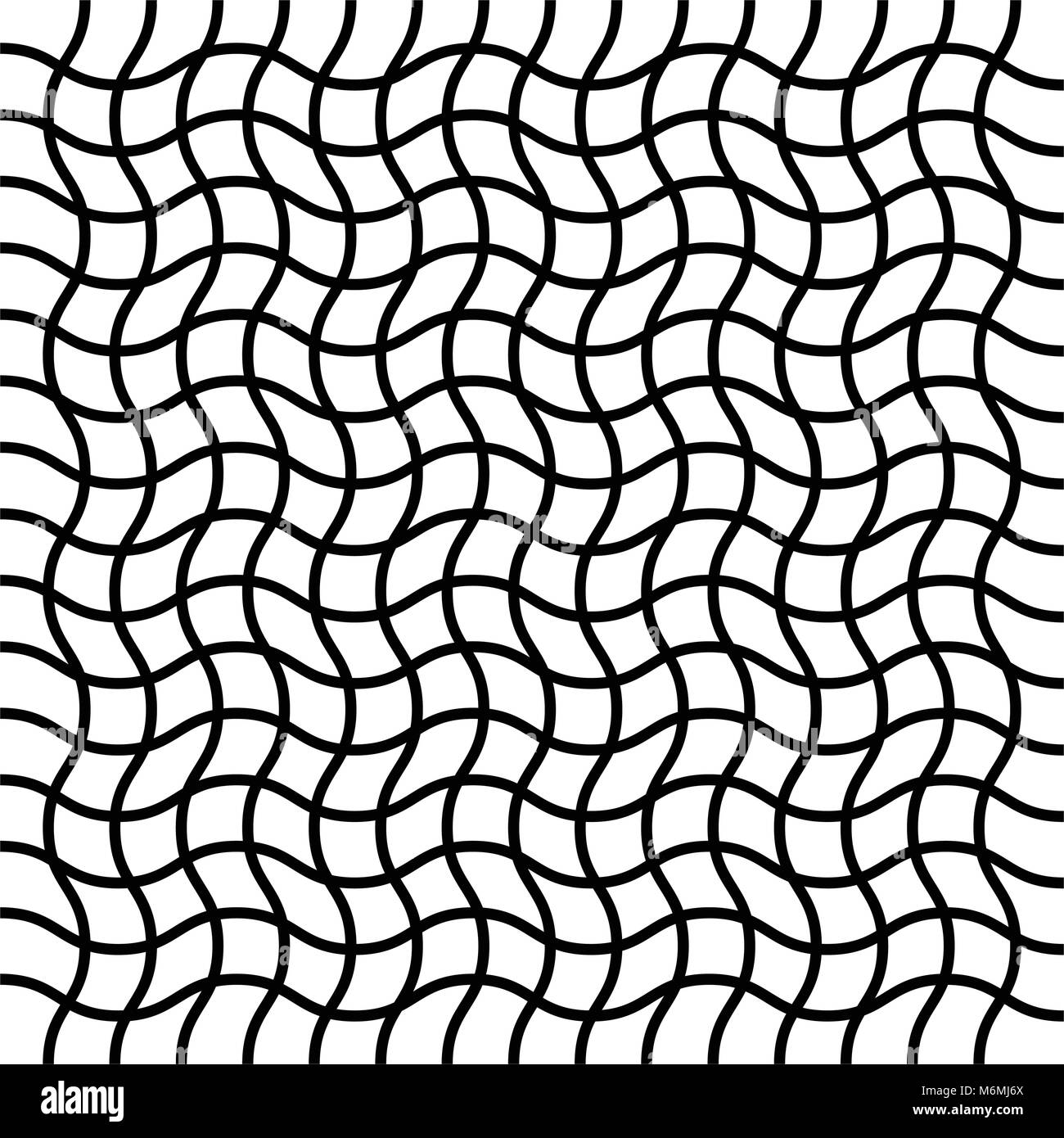 Ondulato, a zig zag e criss cross modello a griglia Illustrazione Vettoriale