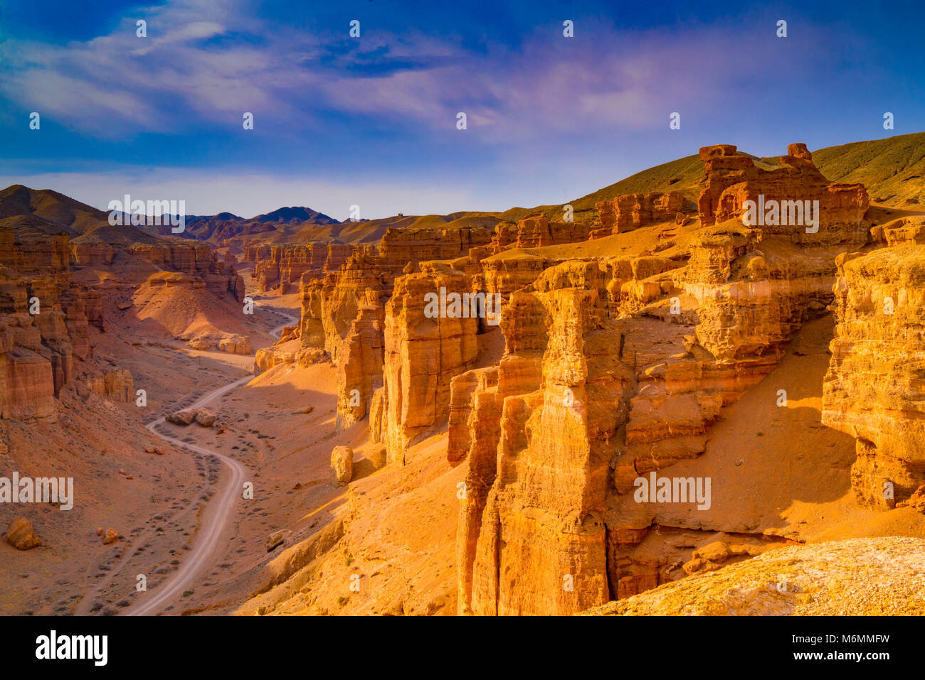 Charyn Canyon, Kazakistan, Charyn Canyon National Park Valle dei castelli Foto Stock