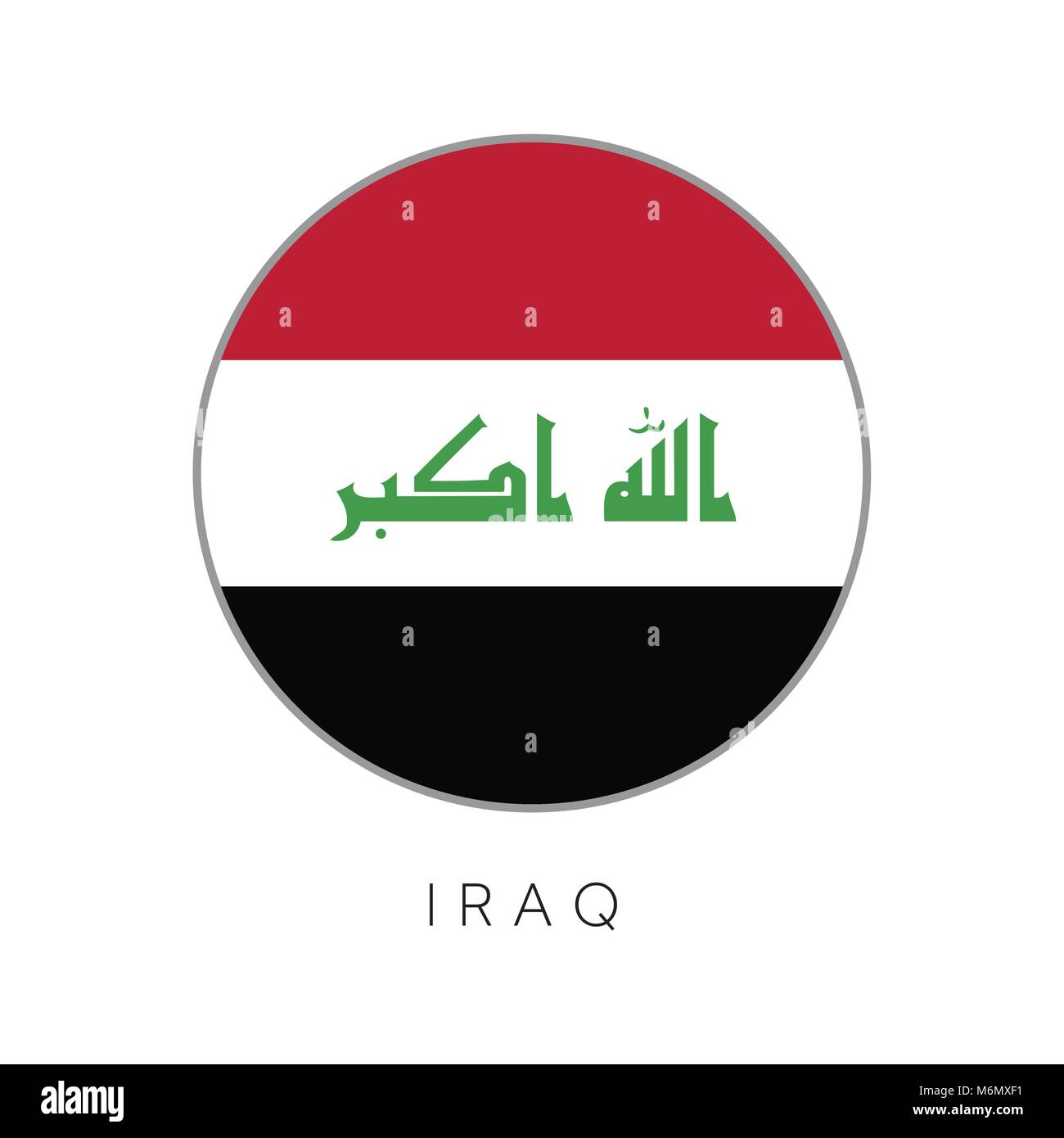 Iraq bandiera round circle icona vettore Illustrazione Vettoriale