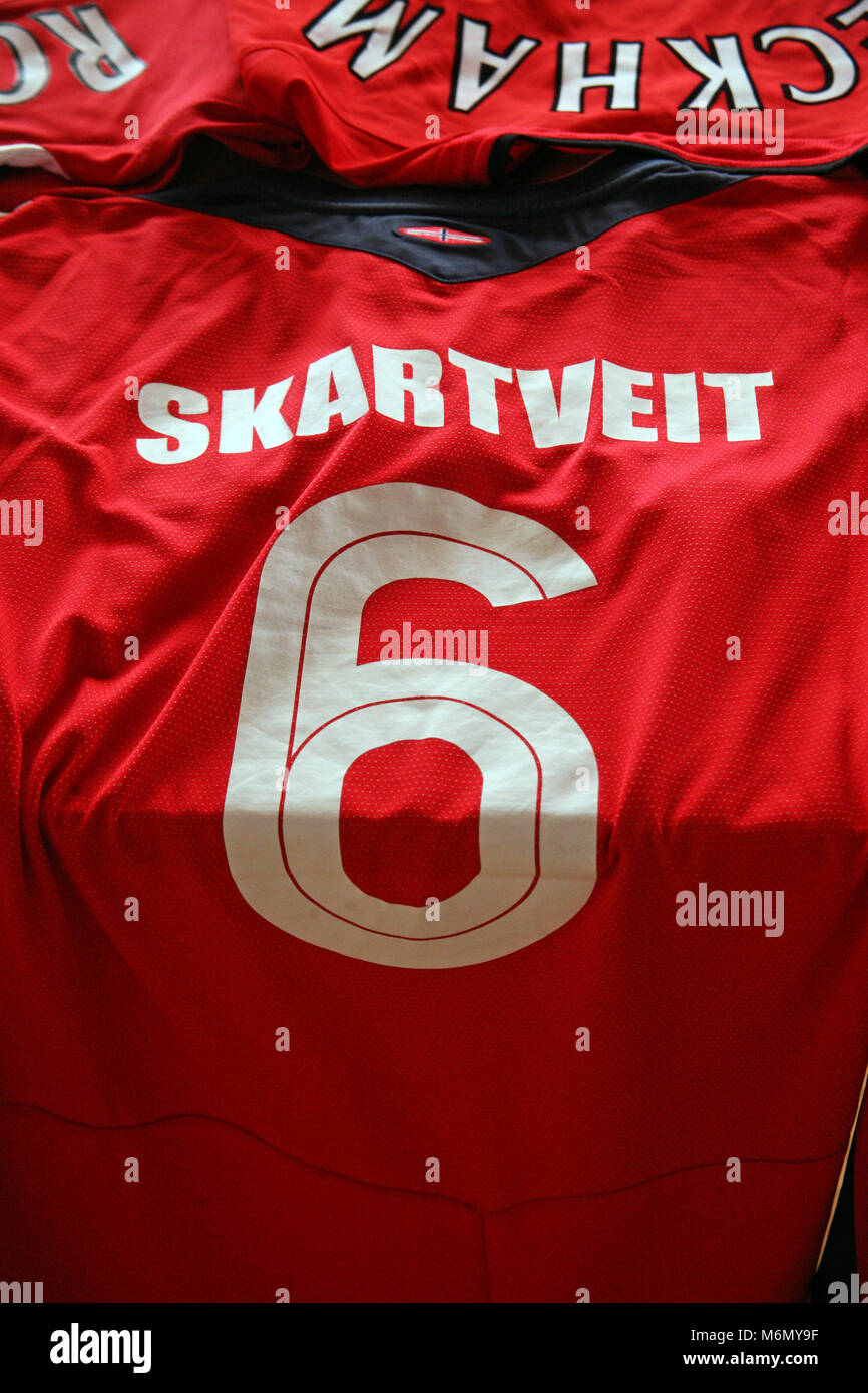Originale Skartveit football jersey dal defunto Vrancic francescana della collezione,CROAZIA Foto Stock
