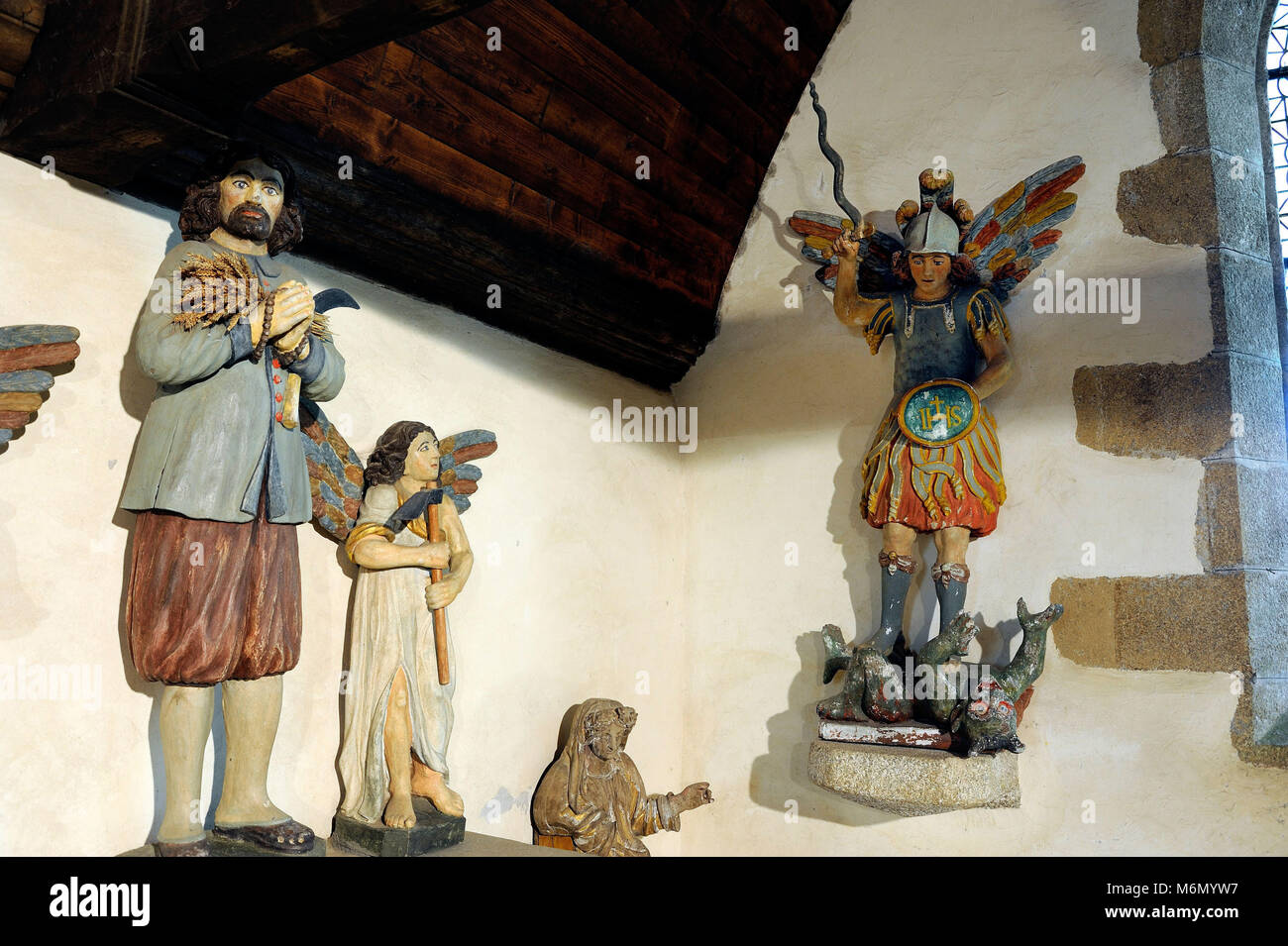 Vieux-Marche (Bretagna, a nord-ovest della Francia): i santi Sette' cappella dedicata ai Sette Dormienti di Efeso, fu eretto all'inizio di t Foto Stock