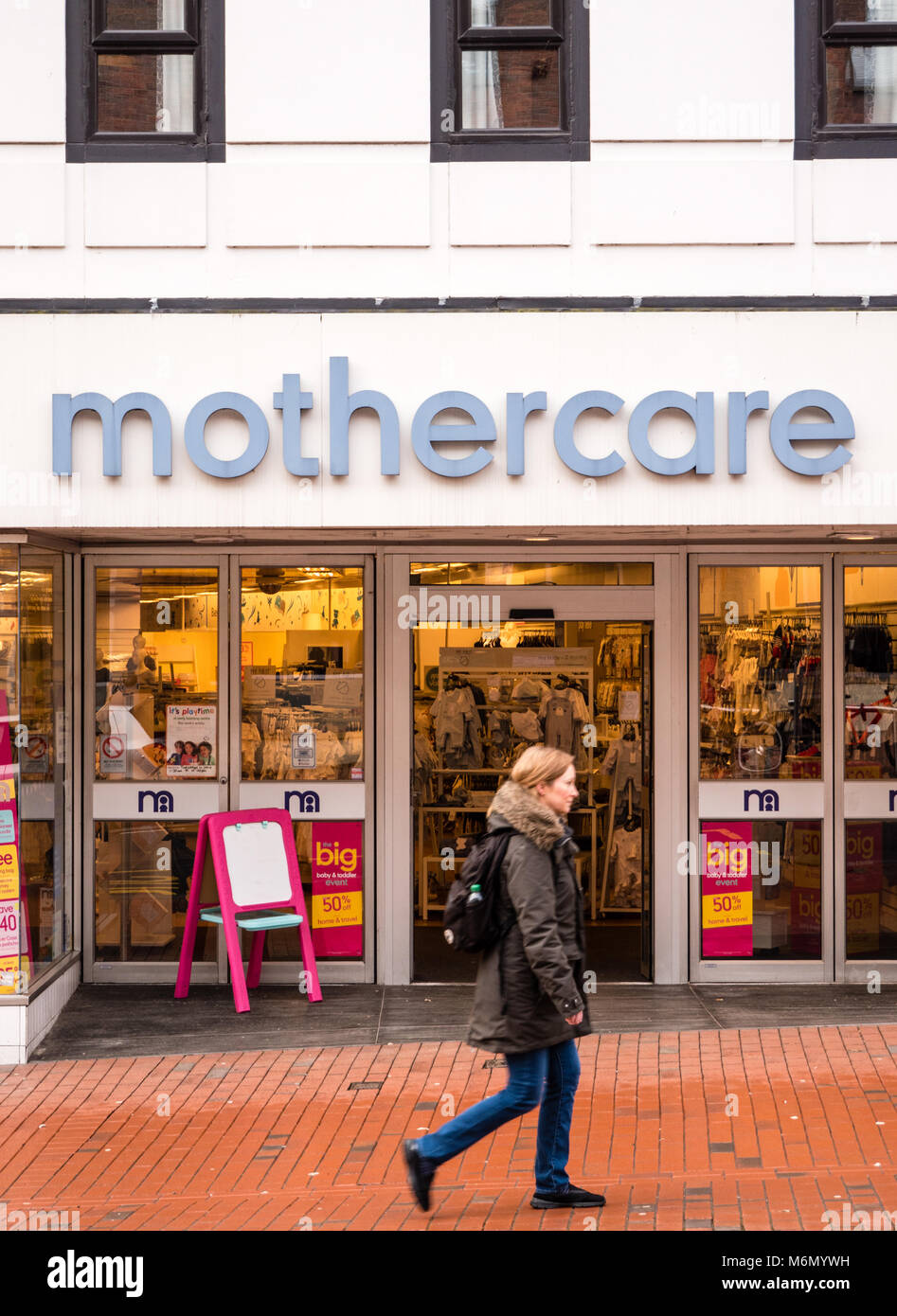Mothercare, Reading, Berkshire, Inghilterra, Regno Unito, GB. Foto Stock