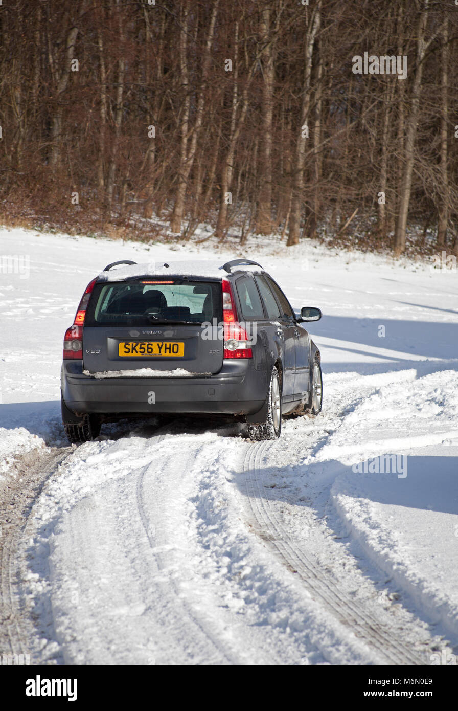 Neve in marzo 2018 Edimburgo, Scozia, Regno Unito Foto Stock