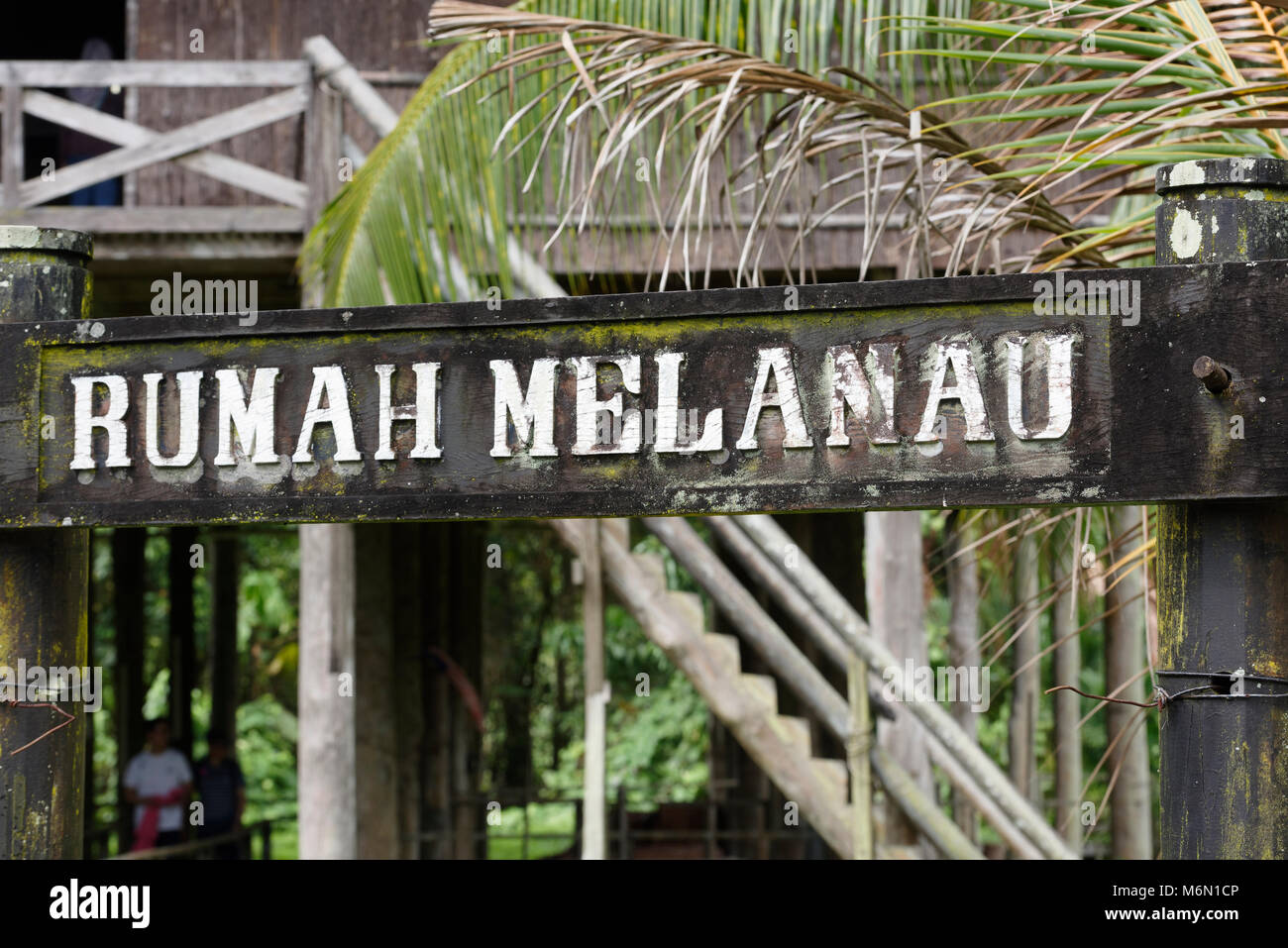Melanau Tall house, Sarawak Villaggio Culturale, Kuching, Malaysia Foto Stock