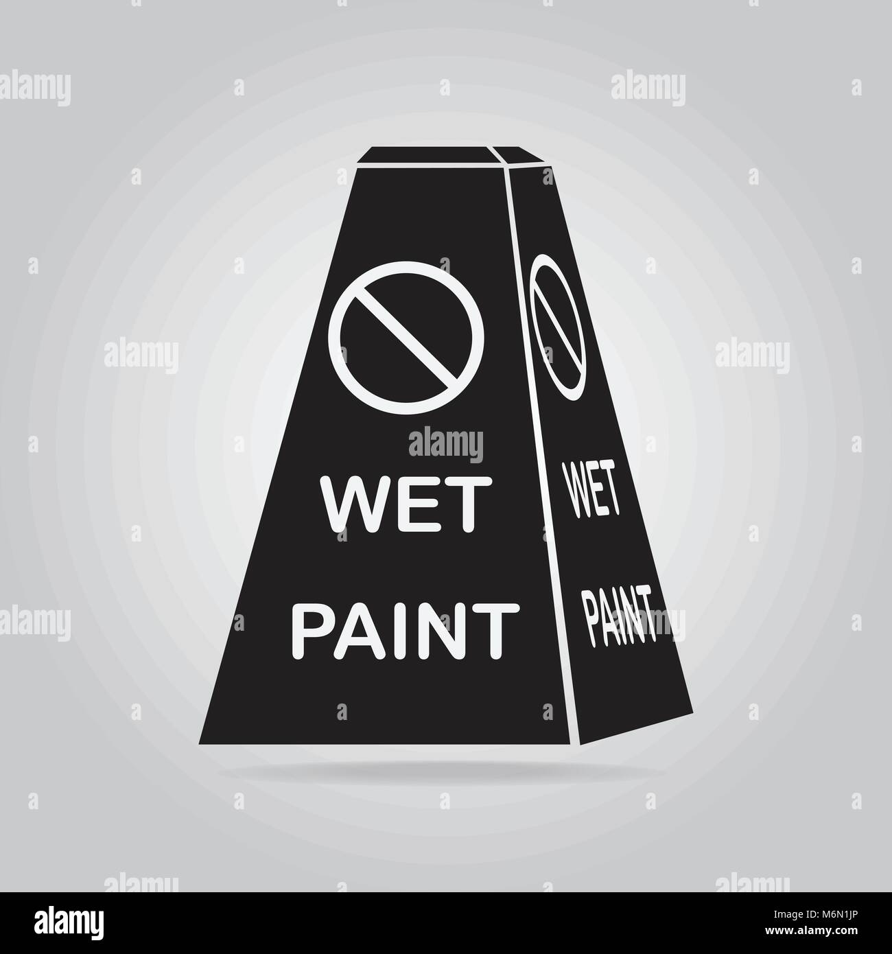 Wet segno di vernice, icona illustrazione vettoriale Illustrazione Vettoriale