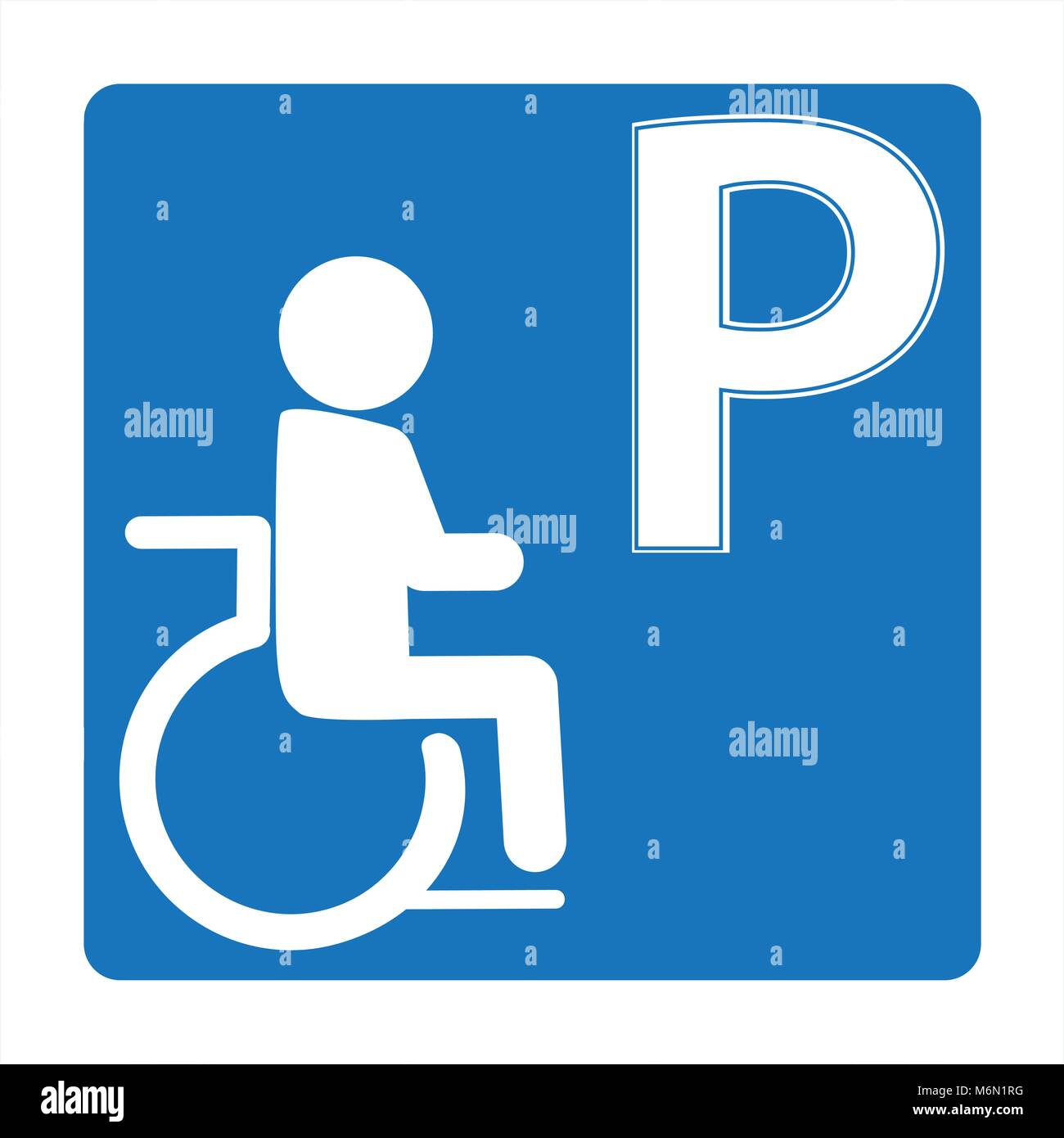 Parcheggio Disabili icona segno Illustrazione Vettoriale