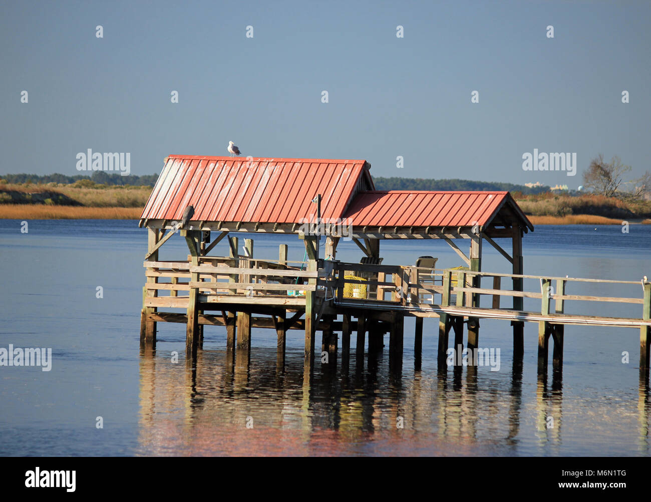 Intracoastal Waterway Molo Foto Stock