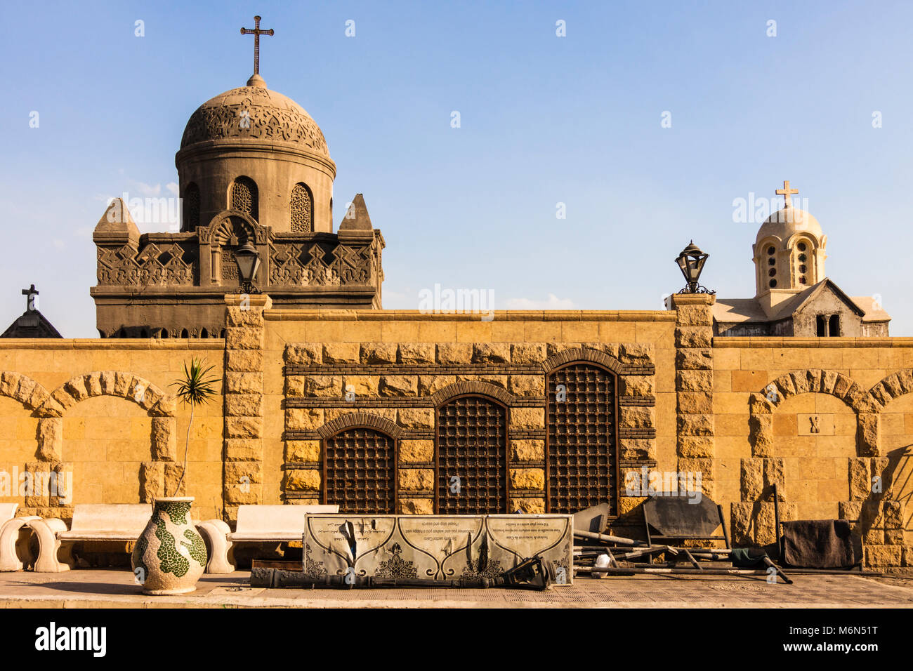 Greco-ortodossi cimitero. Il Cairo copto. Foto Stock