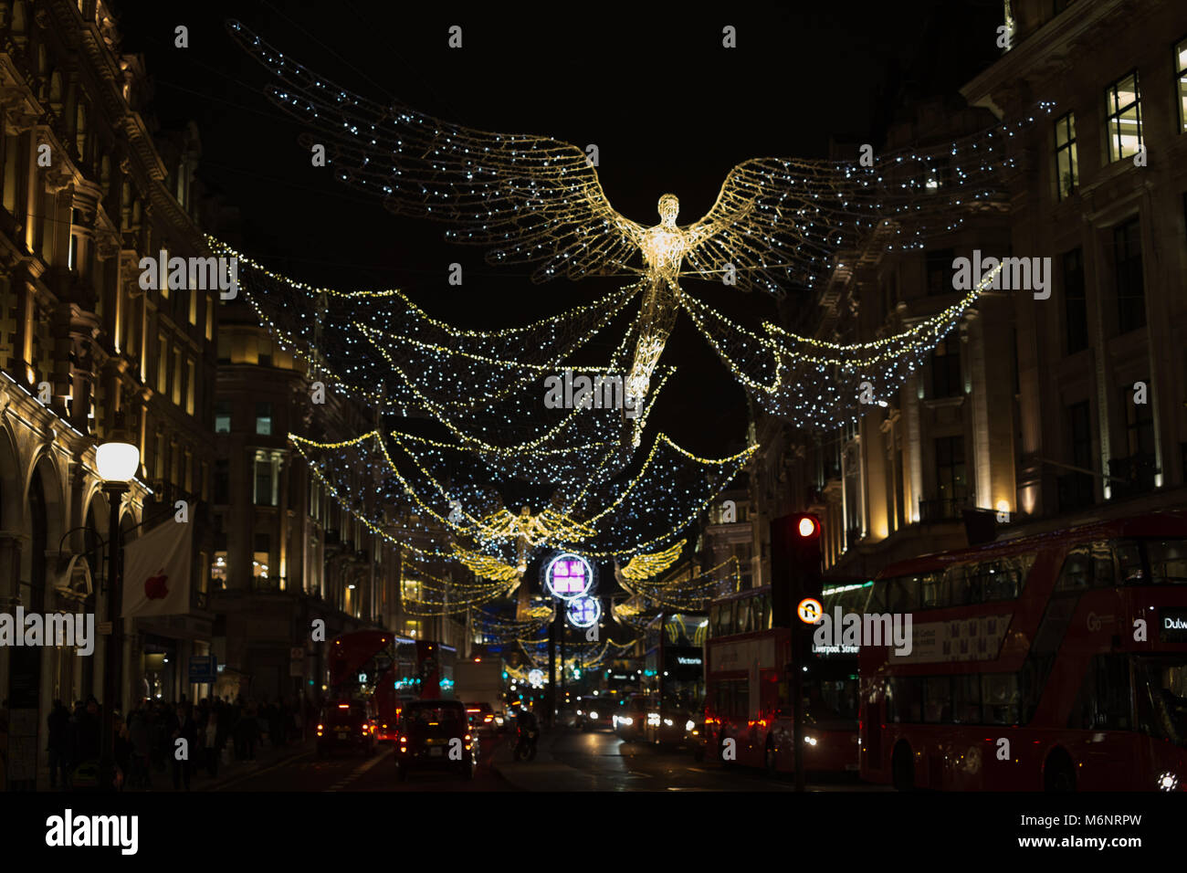 Le luci di Natale, Regent Street Foto Stock