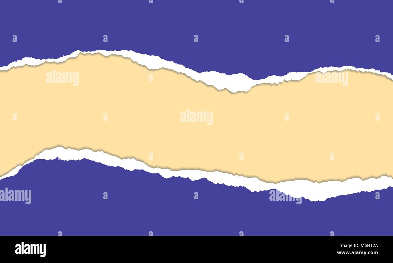 Carta strappata con striscia di colore diverso e lo spazio per il testo - vettore Illustrazione Vettoriale