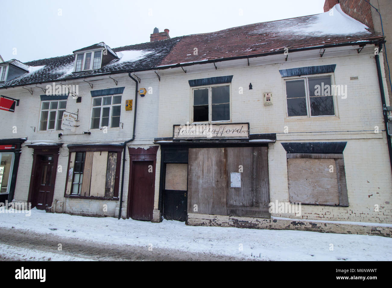 La Jane Stafford abbigliamento shop in Church street, la piazza del mercato, Atherstone. Foto Stock