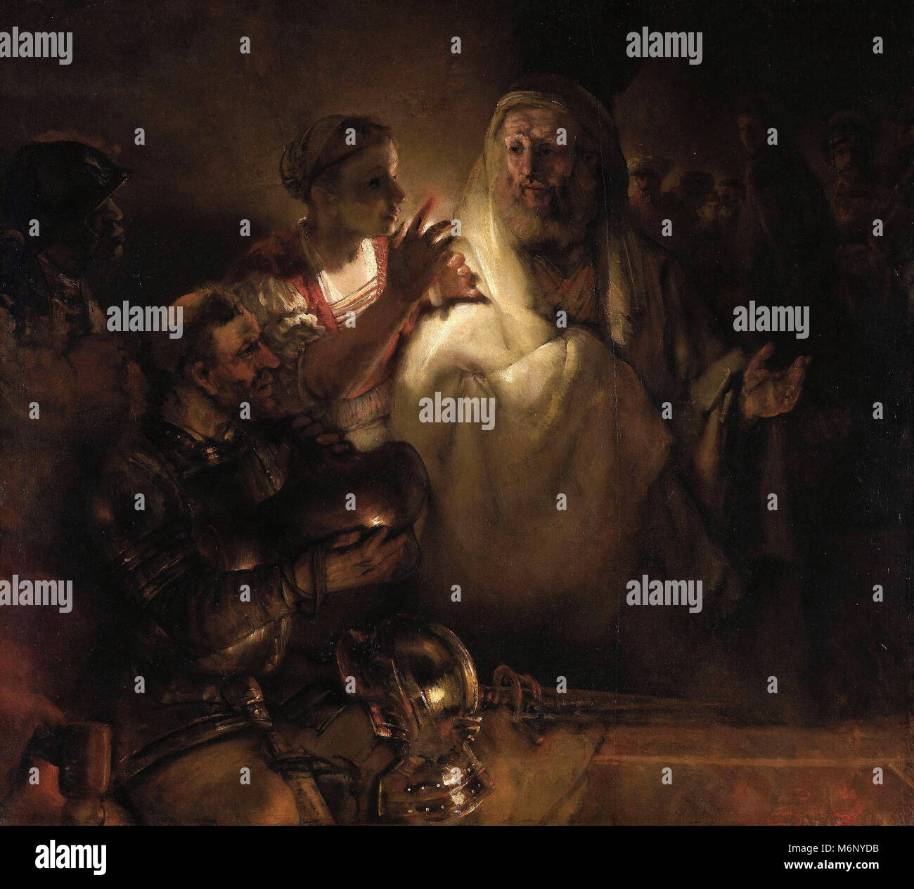 Harmenszoon Rembrandt van Rijn - La negazione di San Pietro Foto Stock