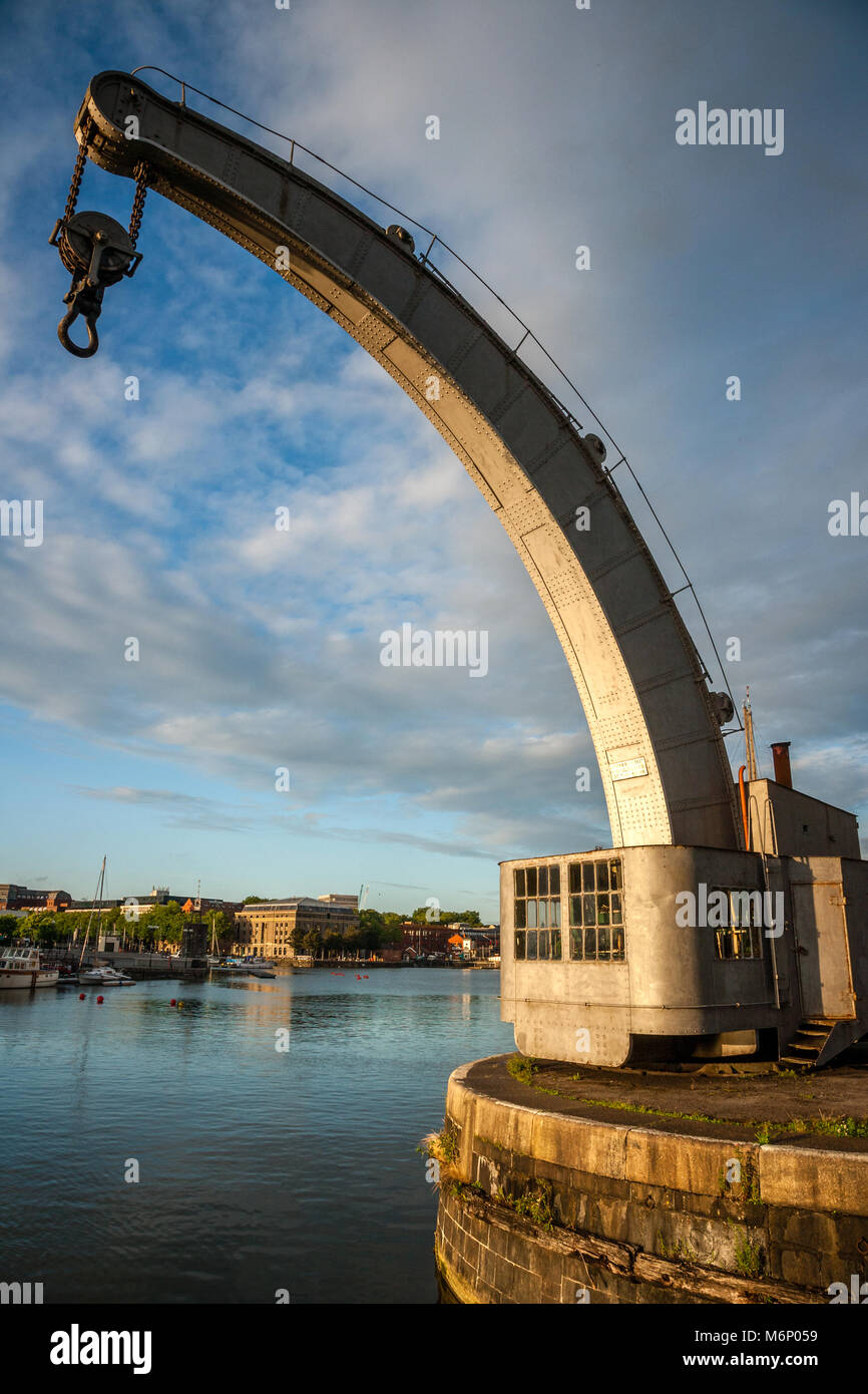 Fairbairn gru a vapore sul quay al dock di Bristol REGNO UNITO Foto Stock