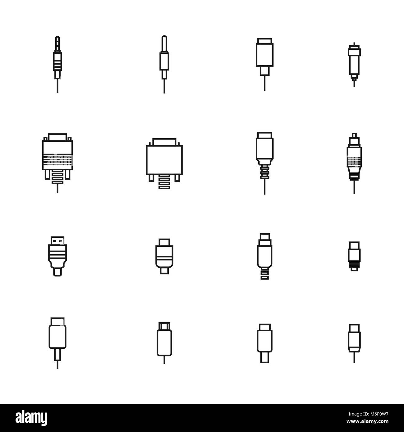 creativo vettore illustrazione di cellulare USB ricarica spine cavo isolato  su trasparente sfondo. arte design inteligente Telefono universale  caricatore Accessori. tipo-c interfacce, Collegare porti elemento 14005281  Arte vettoriale a Vecteezy