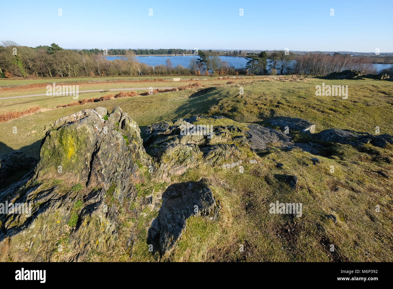 Vista panoramica in Glenfield Lodge Park leicestershire Foto Stock