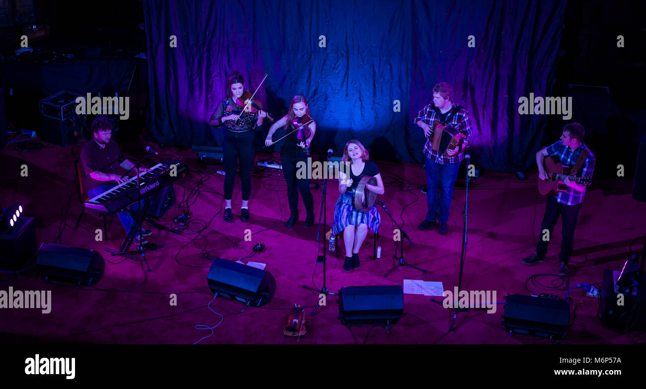 Kelso Folk Festival 2017 - Società del Nord, premiato giovane gruppo Foto Stock