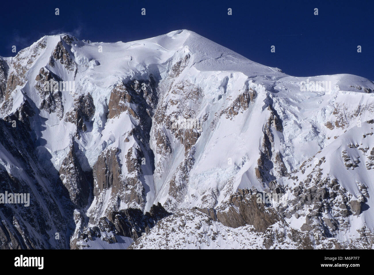 Monte Bianco (Mont blanc), Courmayeur, valle d'Aosta, Italia Foto Stock