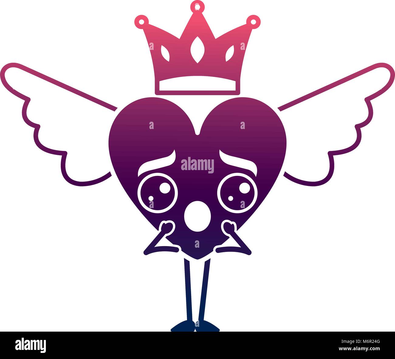Come Disegnare Un Cuore Con Le Ali Kawaii Youtube