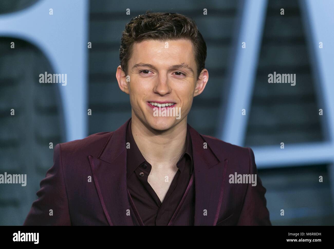 Tom Holland assiste il Vanity Fair Oscar Party a Wallis Annenberg Center for the Performing Arts di Beverly Hills, Los Angeles, Stati Uniti d'America, il 04 marzo 2018. | Verwendung weltweit Foto Stock