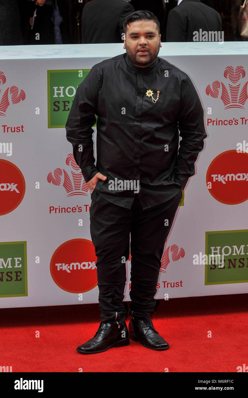 Londra, Regno Unito. 6 marzo 2018. Shahid Khan (Naughty Boy), DJ, arriva per il Prince's Trust e TK Maxx & Homesense Awards 2018 al London Palladium. Credito: Stephen Chung / Alamy Live News Foto Stock
