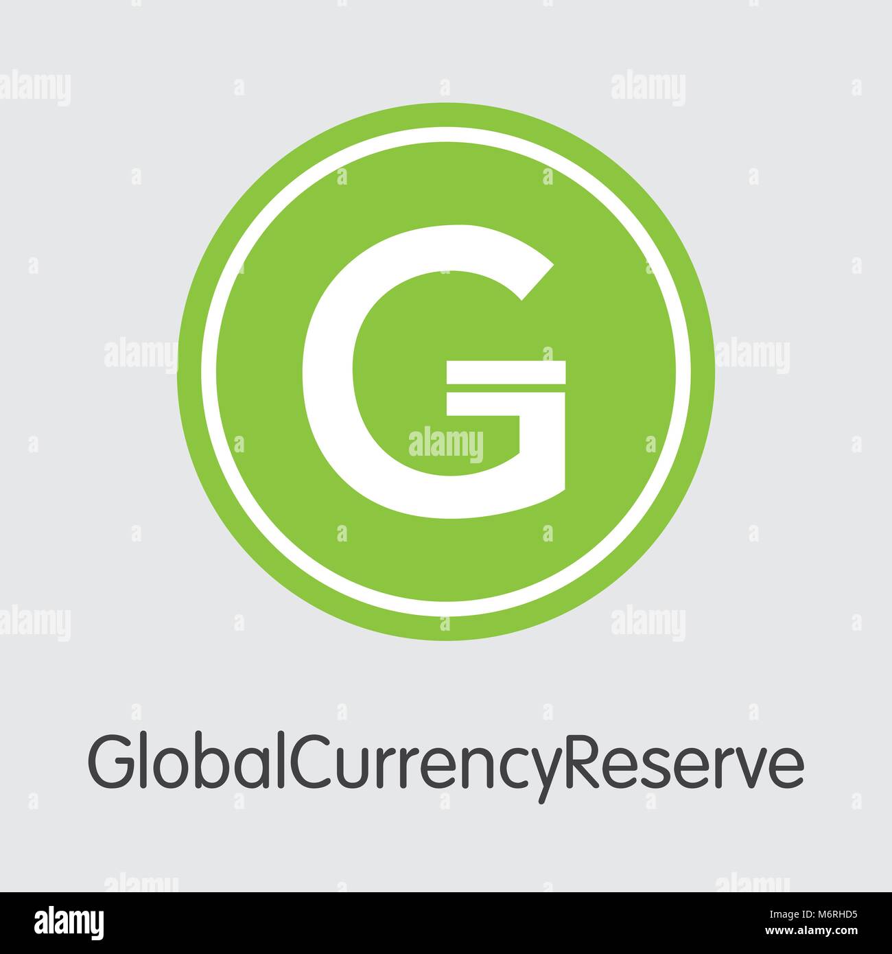 Globalcurrencyreserve valuta digitale - Vettore Icona Web. Illustrazione Vettoriale