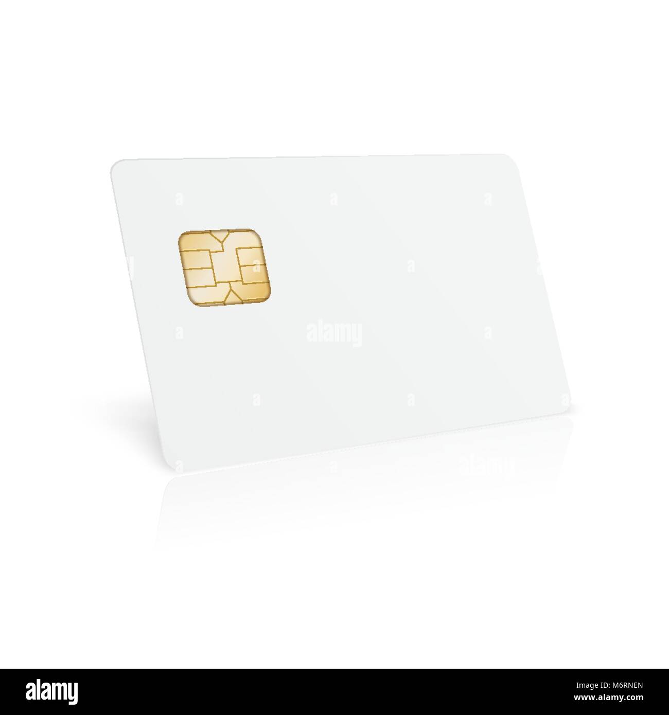 Bianco banca realistico card vuota. Vector Mock up per il vostro de Illustrazione Vettoriale