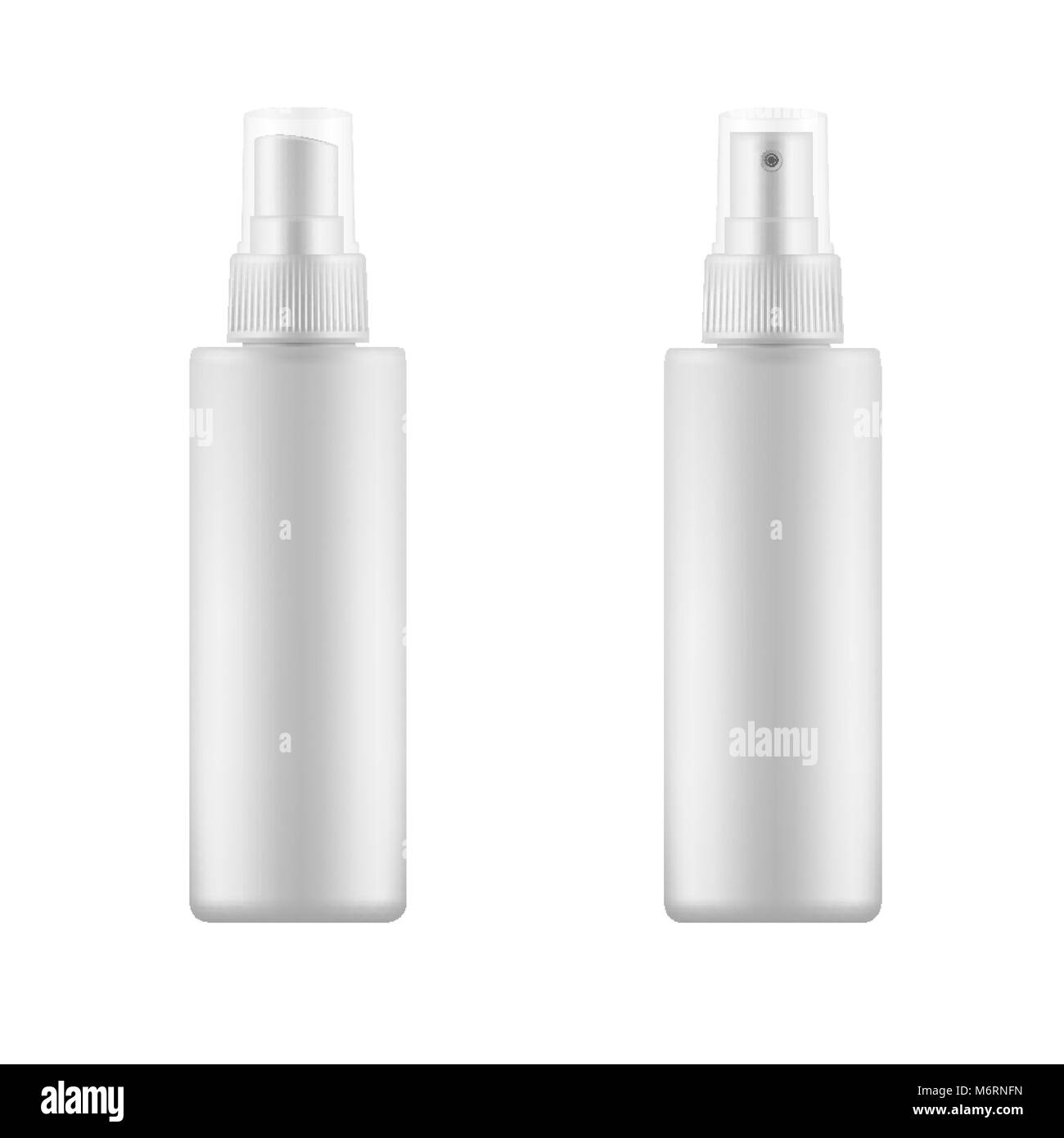 Set di vuoto bianco spray bottiglie. Illustrazione Vettoriale