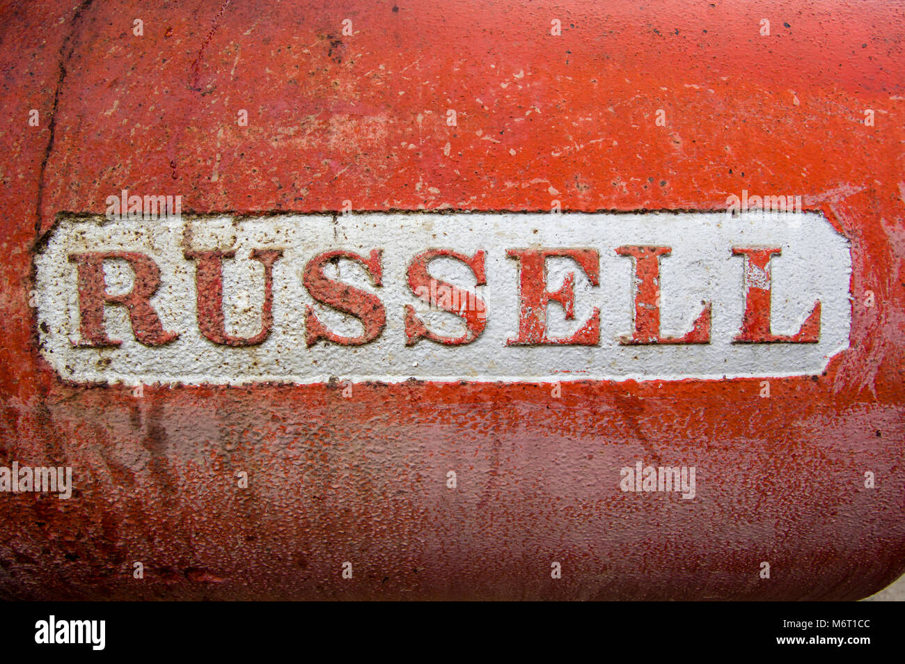 Antique Russel motore a vapore dettagli Foto Stock