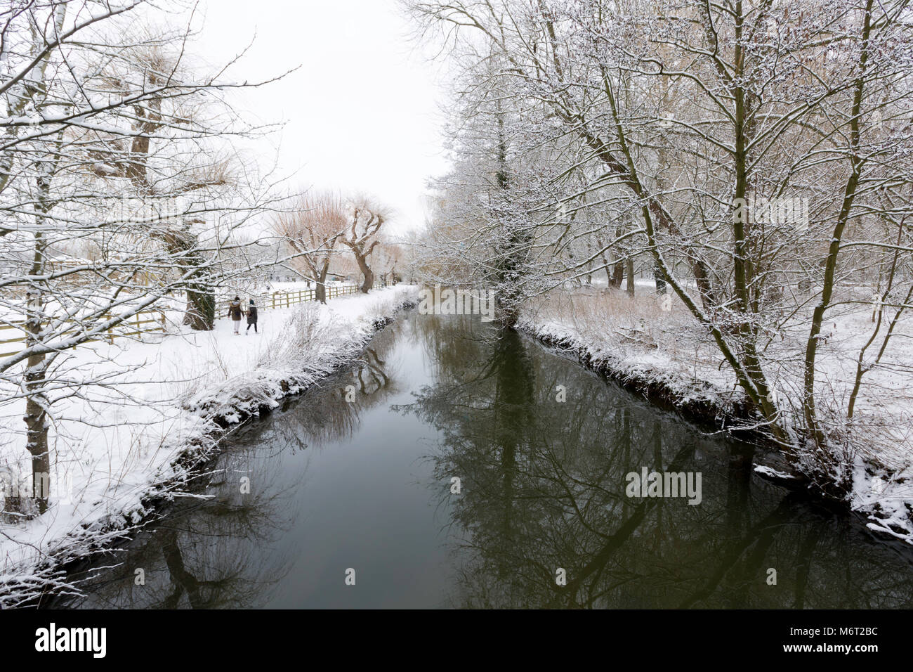 Grande Stour fiume al bimbo a Cove, Canterbury, Kent, Regno Unito Foto Stock