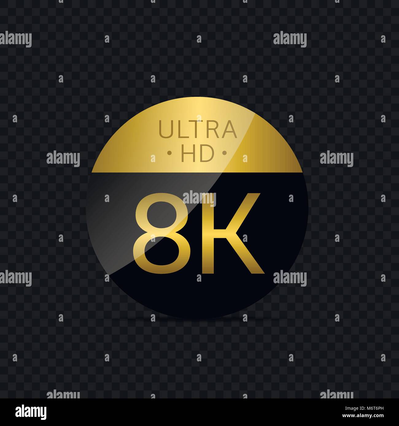 8K Ultra icona HD Illustrazione Vettoriale
