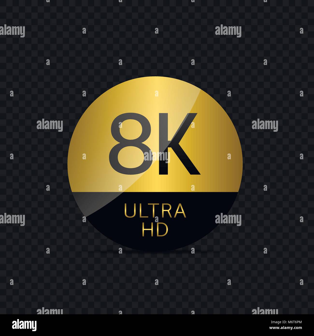 8K Ultra icona HD Illustrazione Vettoriale