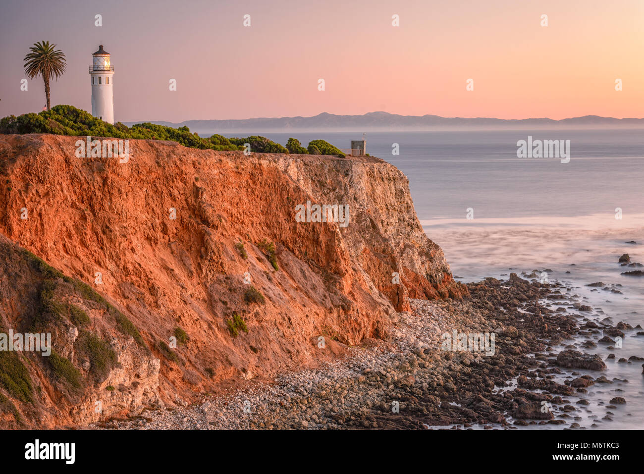 Ranchos Palos Verdes, California, Stati Uniti d'America al punto luce Vicente. Foto Stock