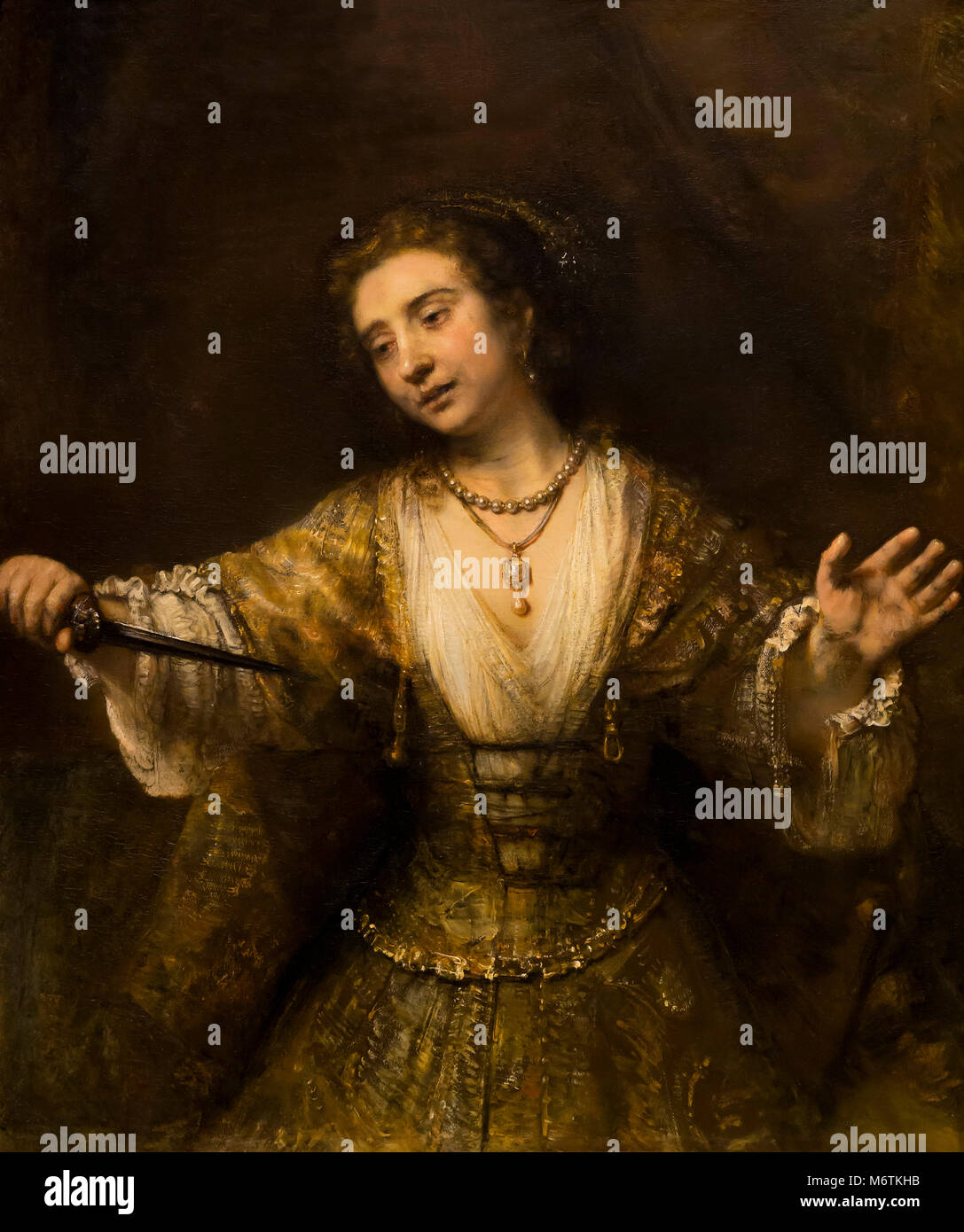 Lucrezia, Rembrandt, 1664, National Gallery of Art di Washington DC, USA, America del Nord Foto Stock
