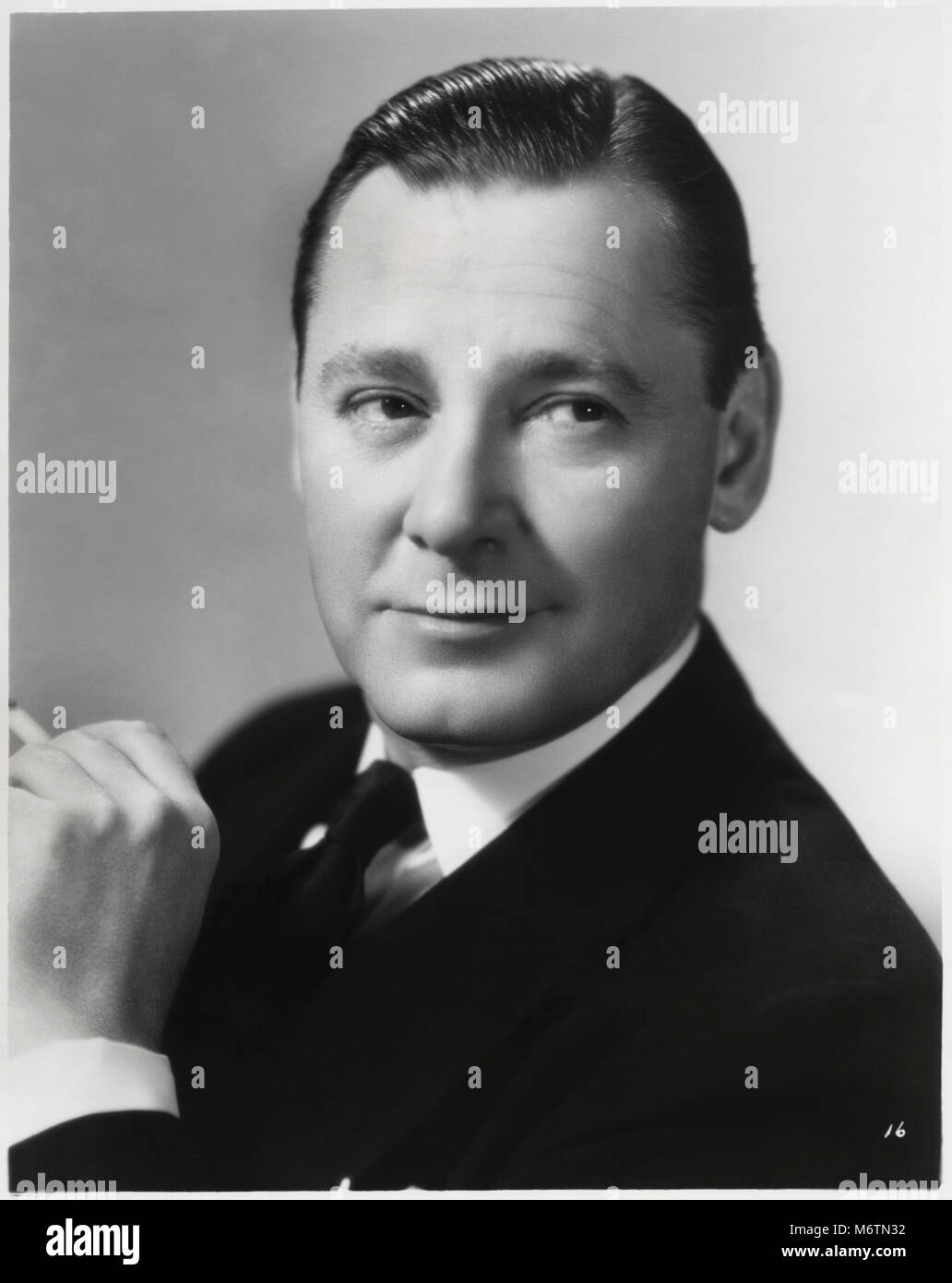 Herbert Marshall, Ritratto di pubblicità per il Film, 'Md.c. circa la musica", Universal Pictures, 1938 Foto Stock