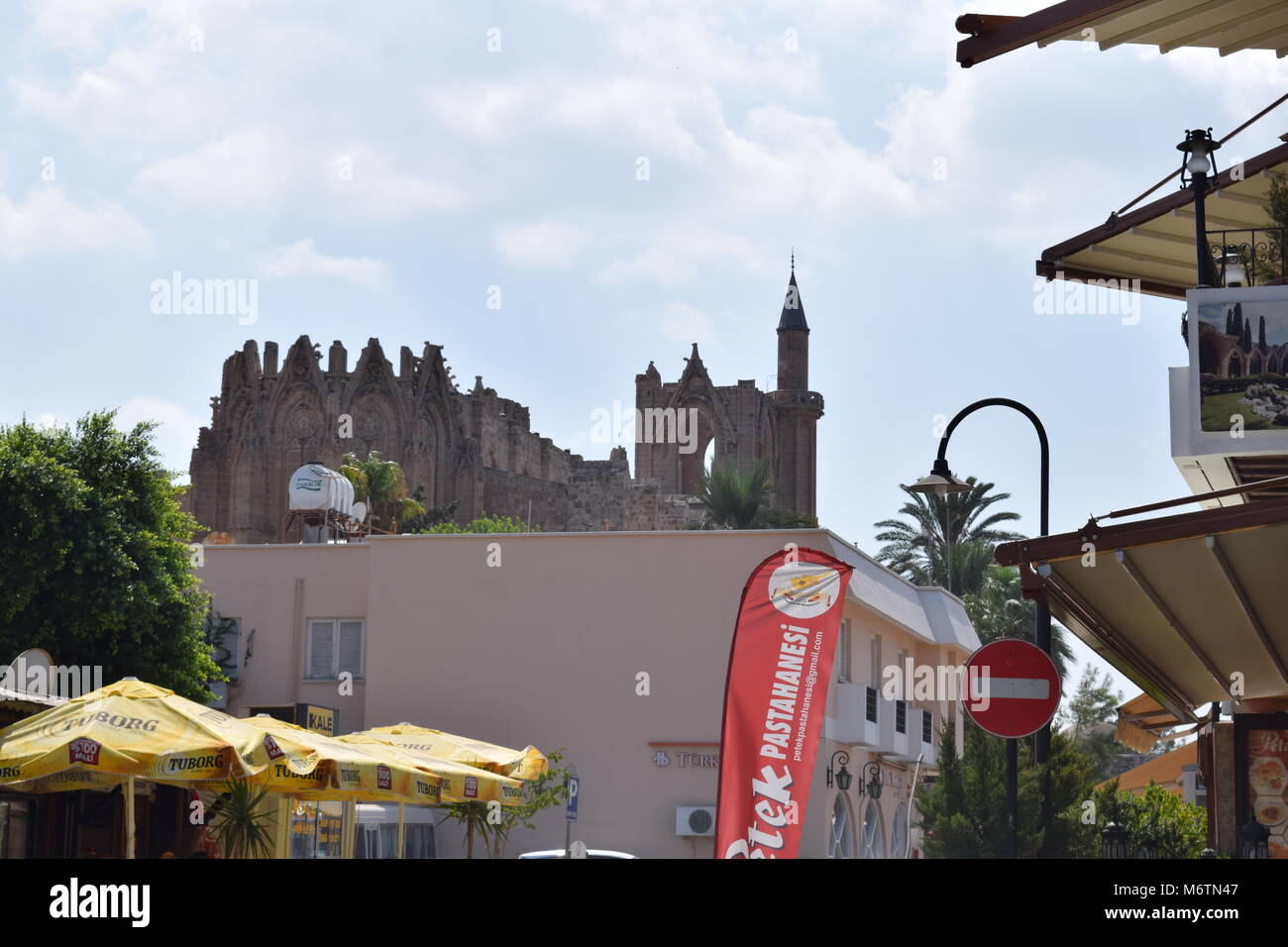 "Cipro" "vacanza" "Famagosta" "ghosttown' 'protaras" "beach" "rovine romane". Foto Stock