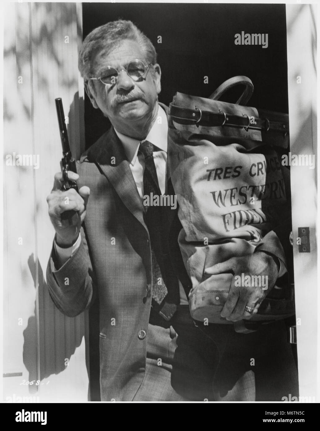 Walter Matthau, sul set del film "Charley Varrick', Universal Pictures, 1973 Foto Stock