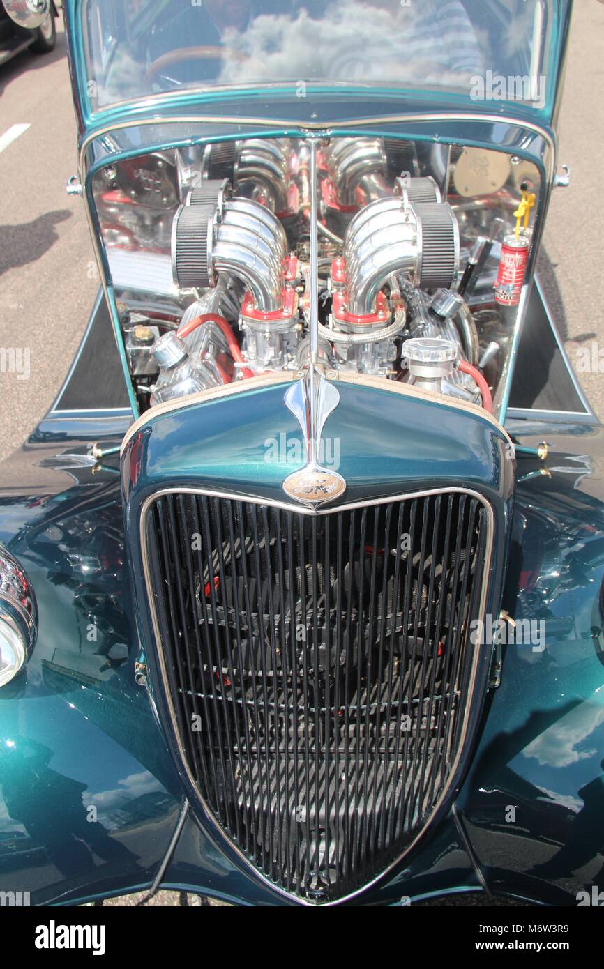 Hot Rods a Rockingham Foto Stock