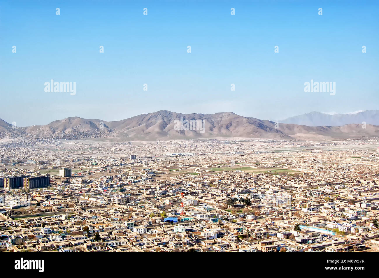 Foto aerea di Kabul Afghanistan del centro della città e dintorni Foto Stock