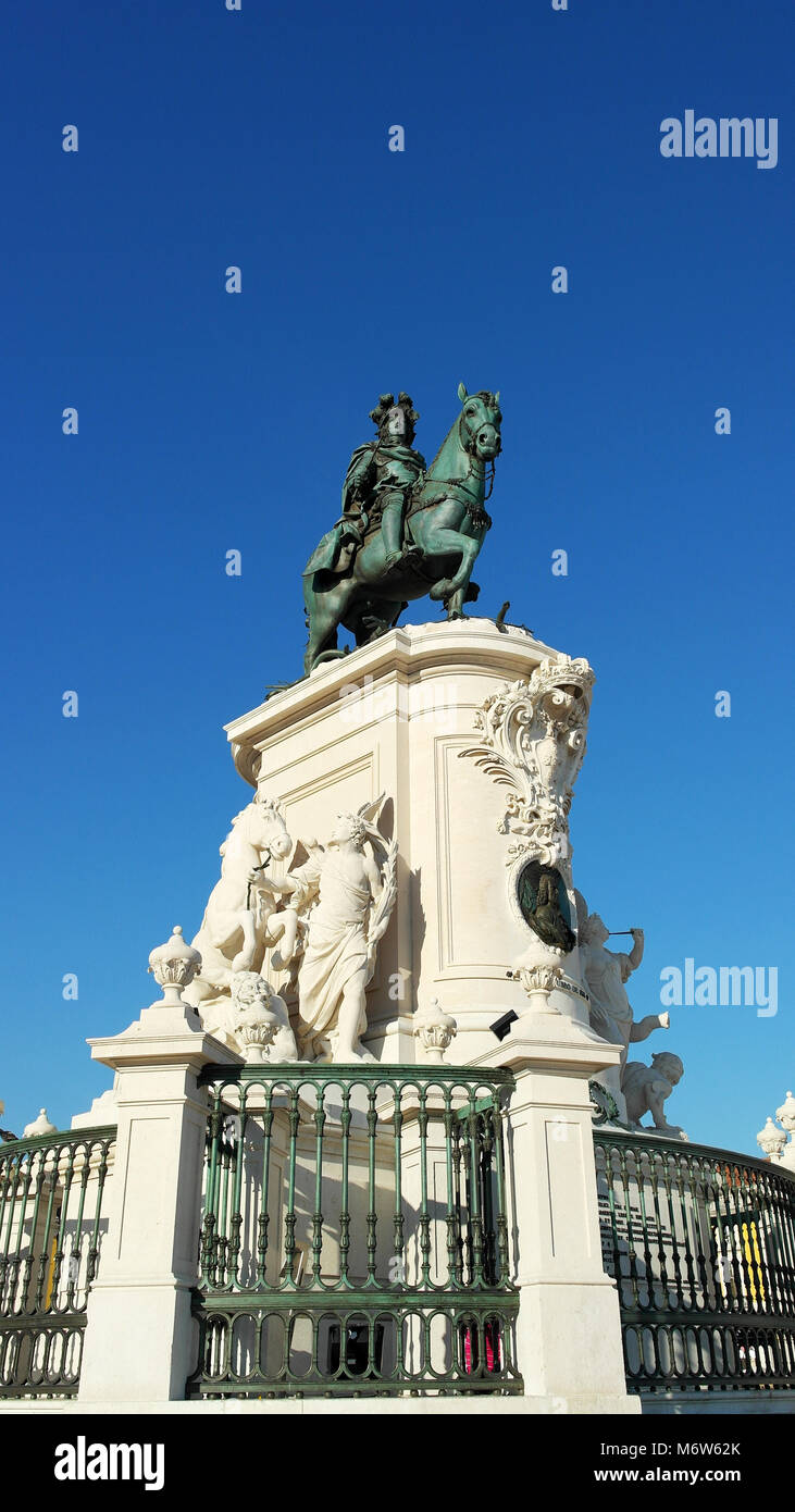 Piazza del commercio, Lisbona, Portogallo Foto Stock