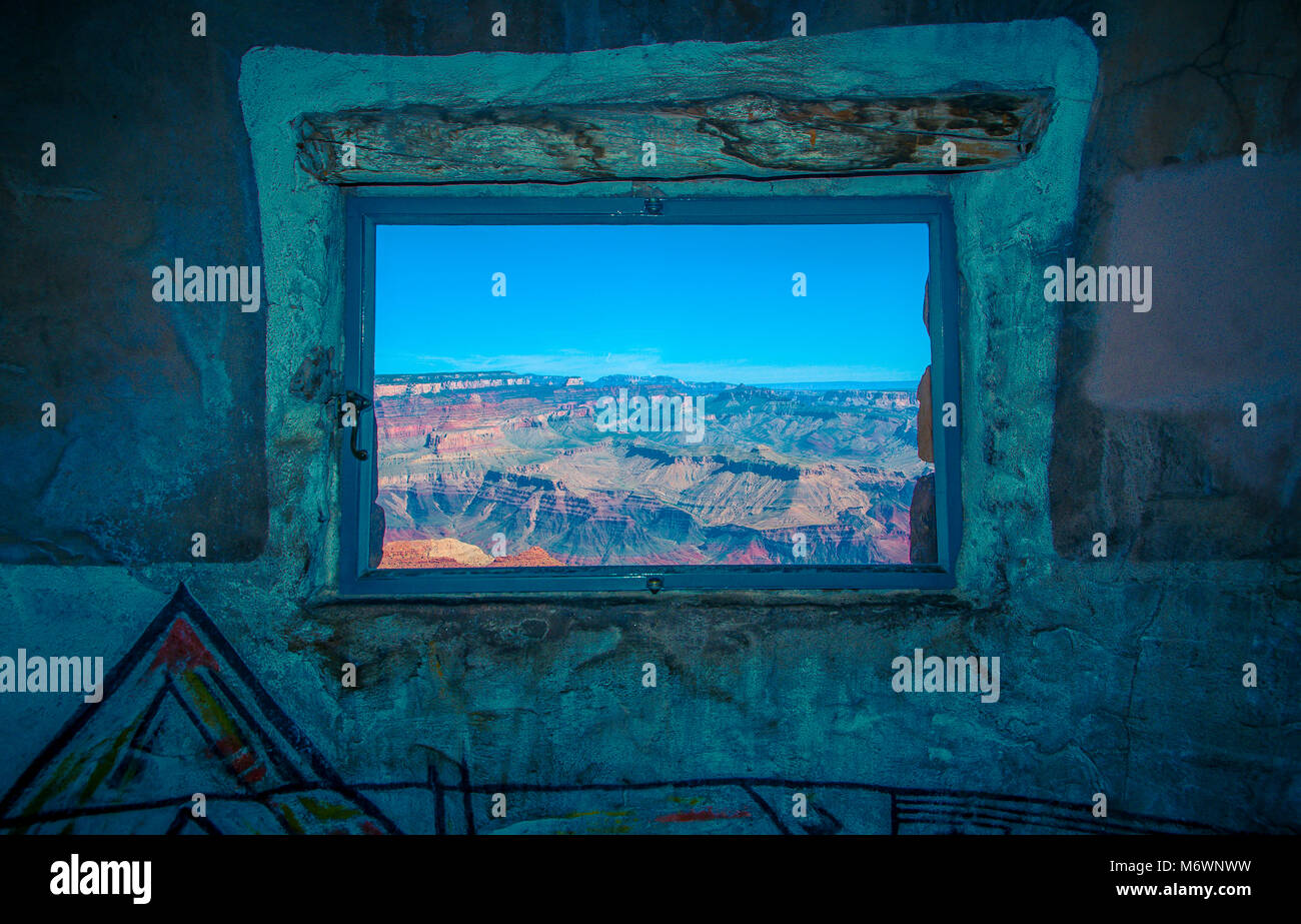Finestra sul Grand Canyon Foto Stock