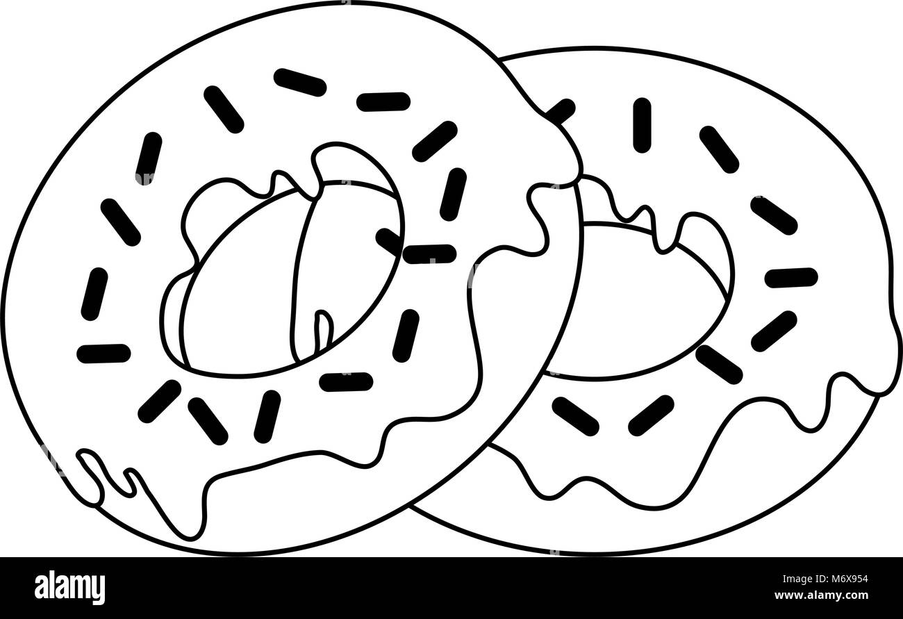 Le ciambelle dolce con illustrazione vettoriale graphic design Illustrazione Vettoriale